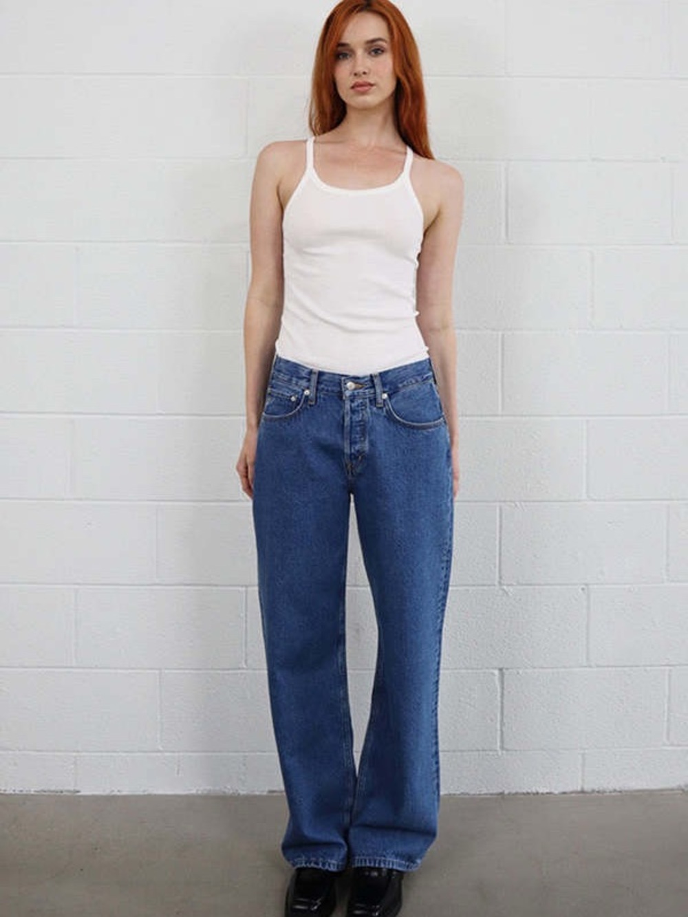 Etica Stanton Relaxed Wide Leg Jeans - size 28